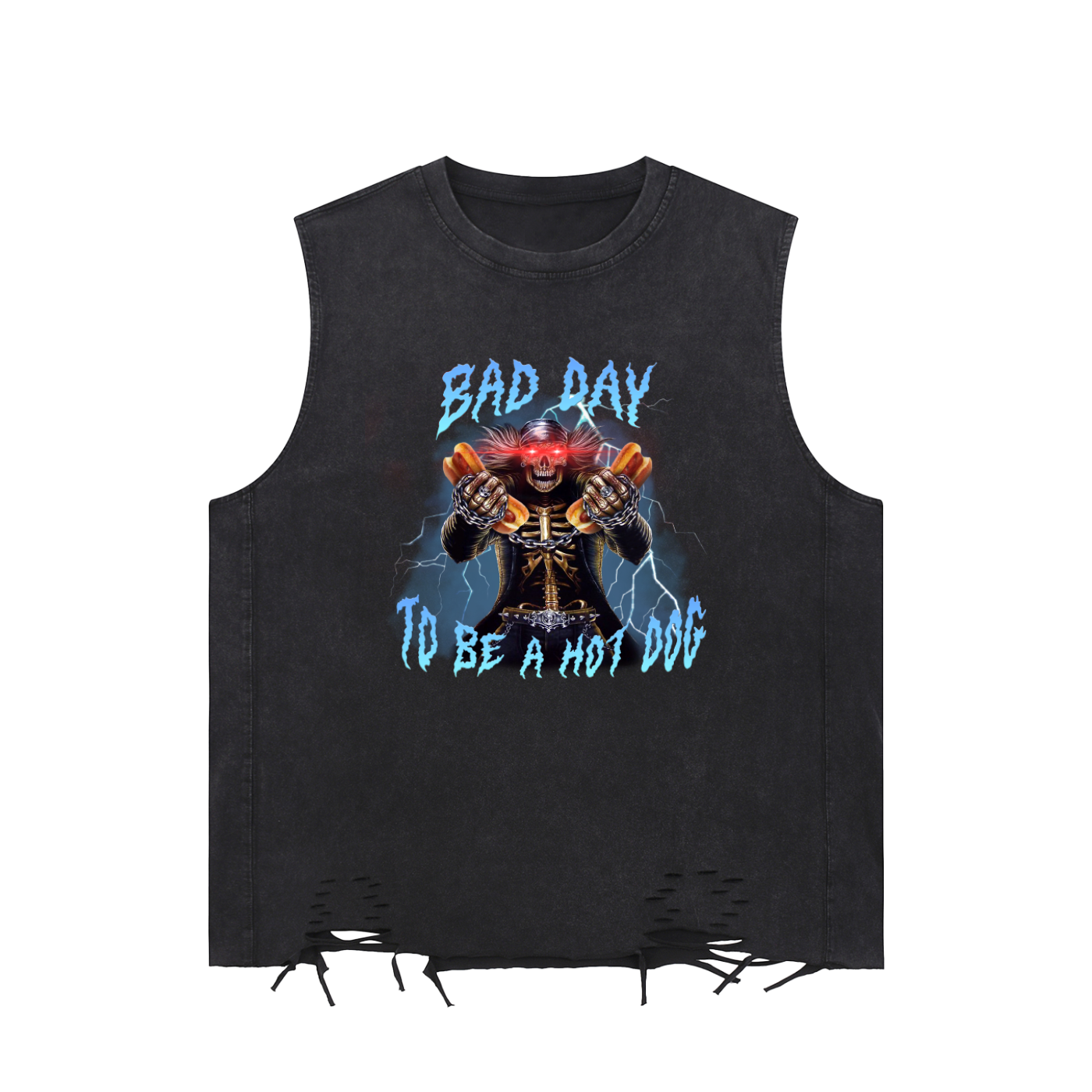 Bad Day To Be A Hot Dog Ripped-Up Tank